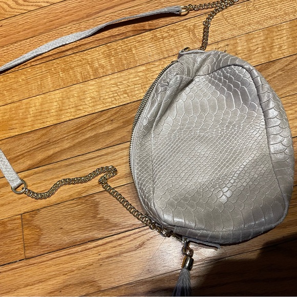 Borse in Pelle Vintage Camera chain tassel embossed python messenger crossbody - Picture 5 of 7